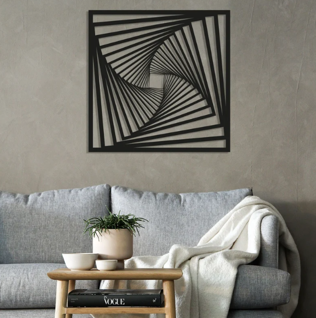 Spiral Black Wall Art