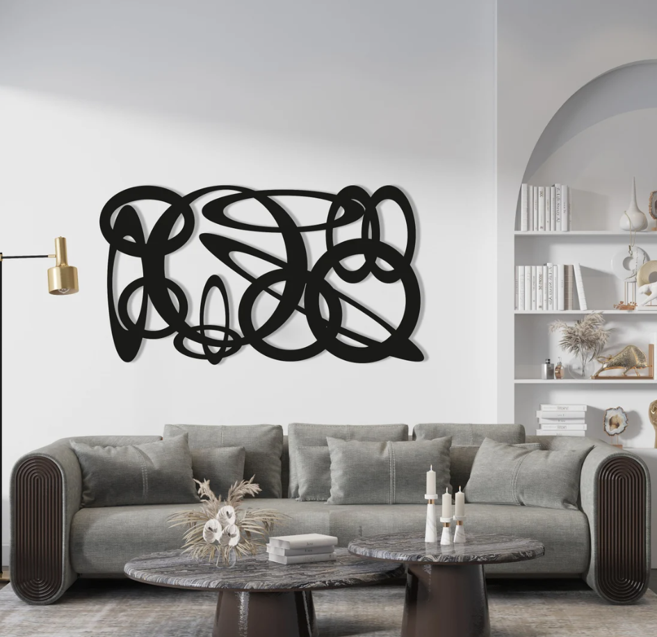 Black Abstract Wall Art