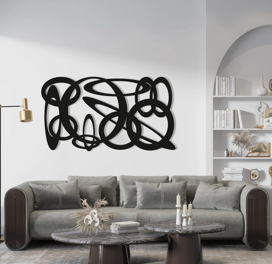 Black Abstract Wall Art