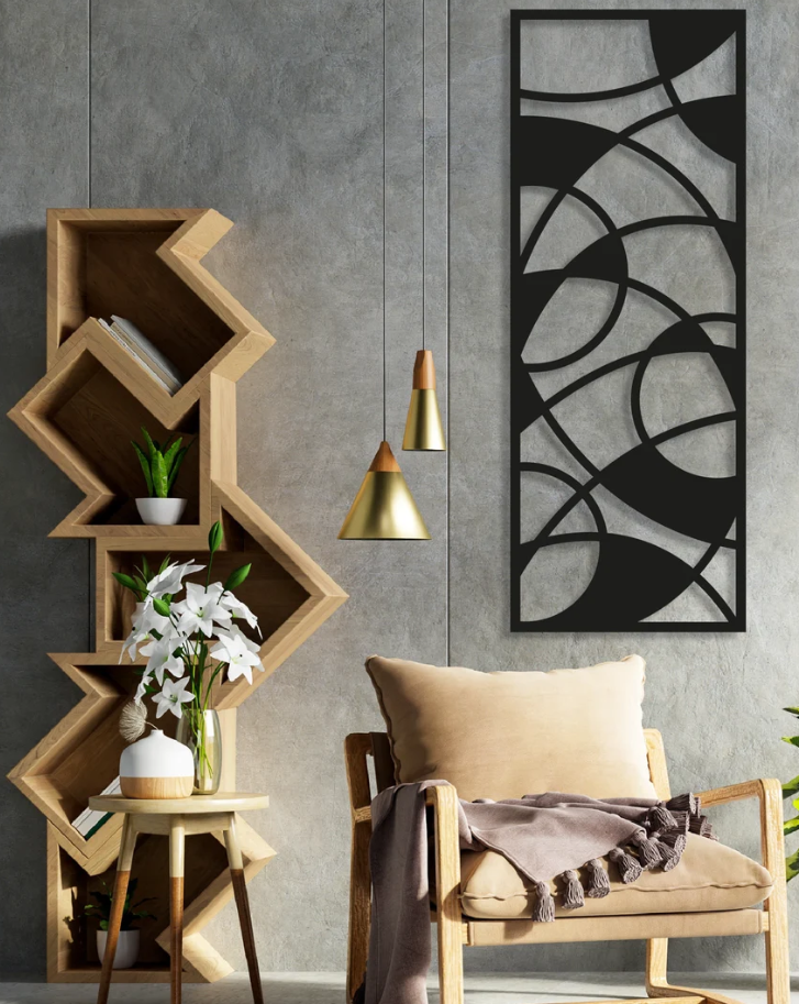 Abstract Black Wall Art