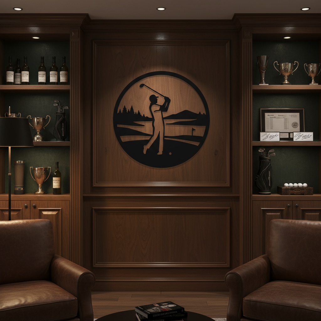 Man playing golf art