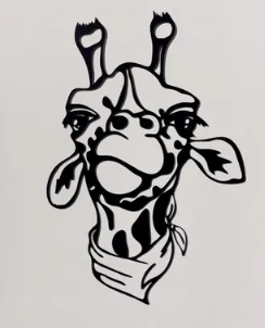 Funny Giraffe Wall Art