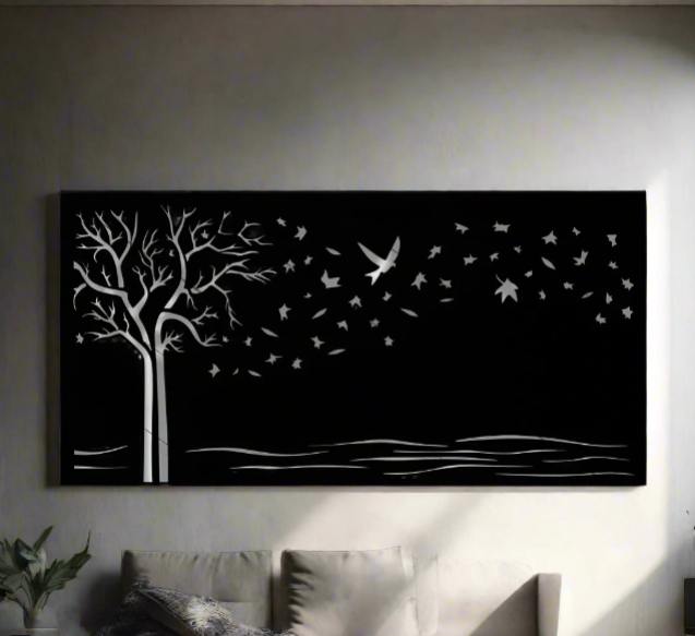 Black Birds And Tree Wall Art