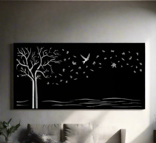 Black Birds And Tree Wall Art